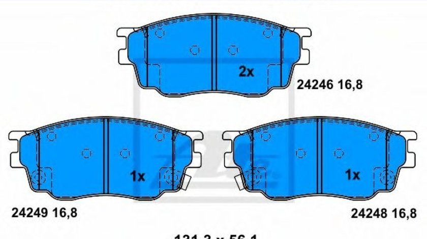 Set placute frana,frana disc MAZDA 6 Hatchback (GG) (2002 - 2008) ATE 13.0460-5822.2 piesa NOUA