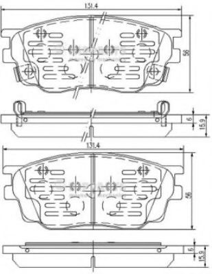 Set placute frana,frana disc MAZDA 6 Hatchback (GH) (2007 - 2016) NIPPARTS J3603055 piesa NOUA