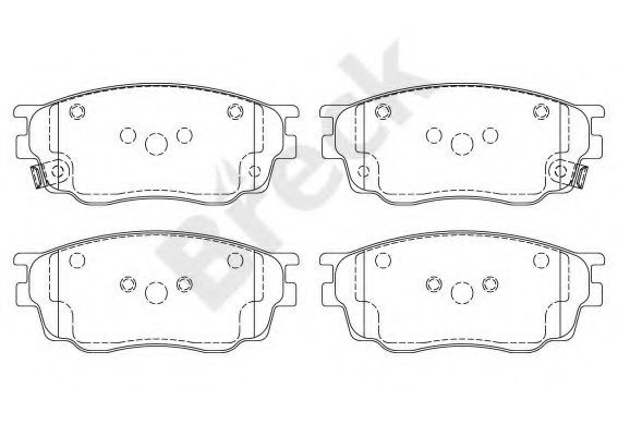 Set placute frana,frana disc MAZDA 6 Station Wagon (GY) (2002 - 2007) Break 24246 00 701 10 piesa NOUA