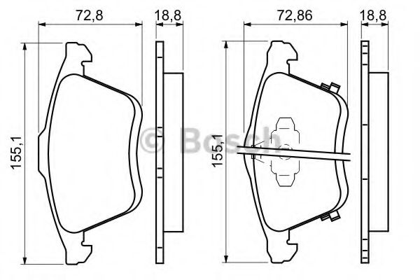 Set placute frana,frana disc MAZDA 6 Station Wagon (GY) (2002 - 2007) BOSCH 0 986 494 149 piesa NOUA