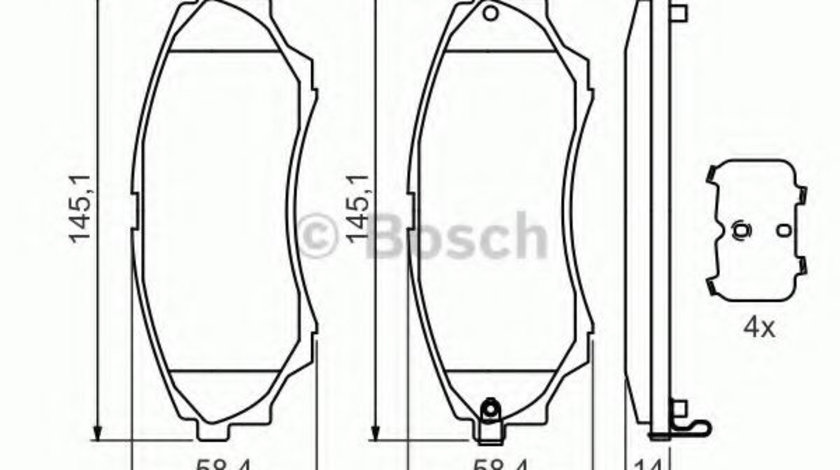 Set placute frana,frana disc MAZDA BT-50 (CD, UN) (2006 - 2016) BOSCH 0 986 494 323 piesa NOUA