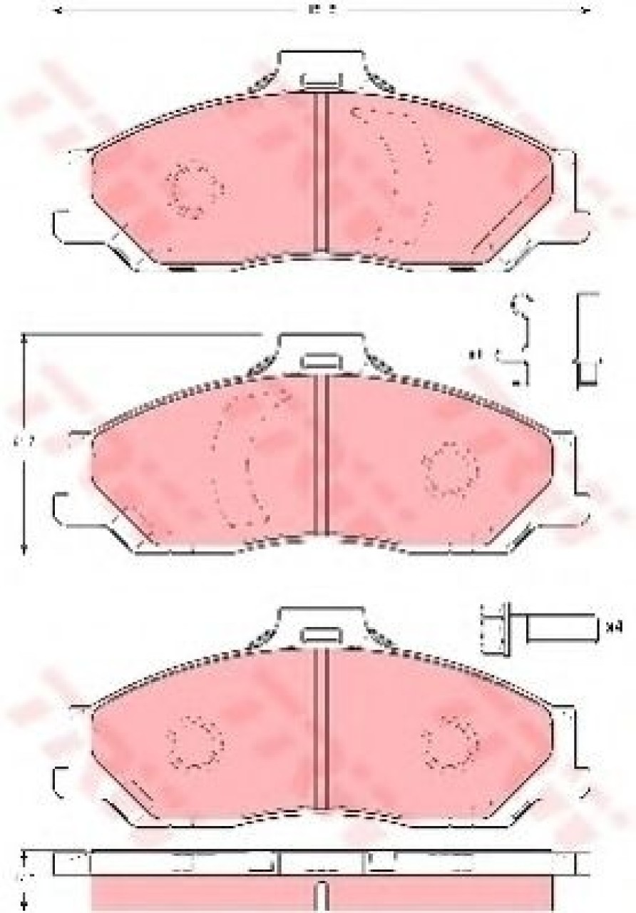 Set placute frana,frana disc MAZDA BT-50 platou / sasiu (CD, UN) (2006 - 2016) TRW GDB3353 piesa NOUA