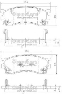 Set placute frana,frana disc MAZDA PREMACY (CP) (1999 - 2005) NIPPARTS J3603038 piesa NOUA