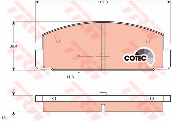 Set placute frana,frana disc MAZDA PREMACY (CP) (1999 - 2005) TRW GDB3088 piesa NOUA