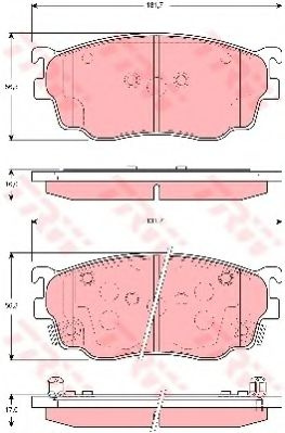 Set placute frana,frana disc MAZDA PREMACY (CP) (1999 - 2005) TRW GDB3253 piesa NOUA