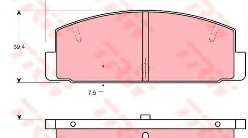 Set placute frana,frana disc MAZDA PREMACY (CP) (1999 - 2005) TRW GDB1027 piesa NOUA