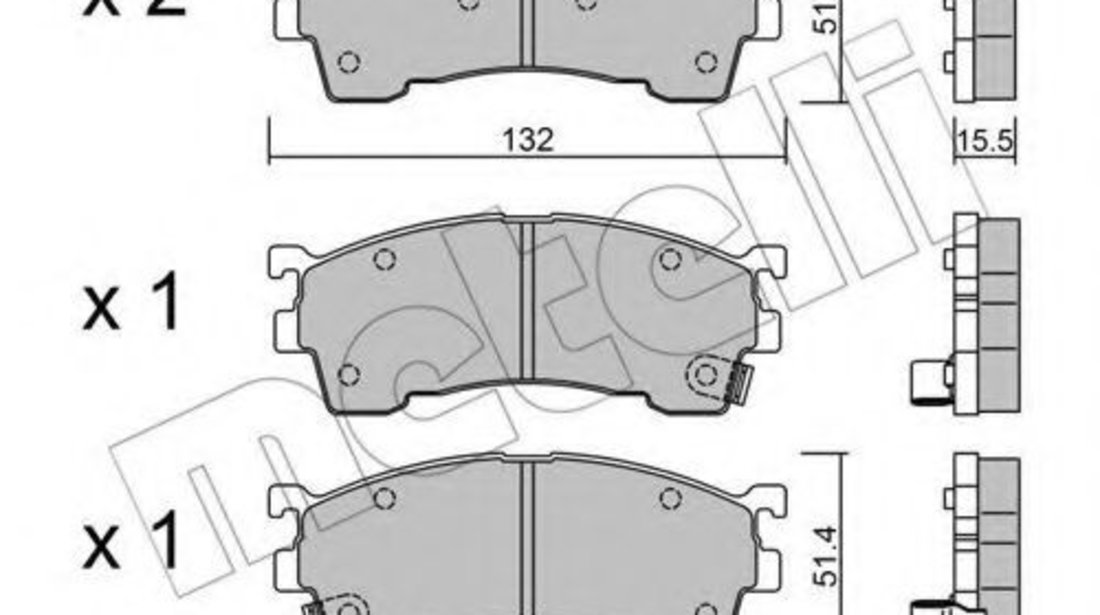 Set placute frana,frana disc MAZDA PREMACY (CP) (1999 - 2005) METELLI 22-0223-1 piesa NOUA