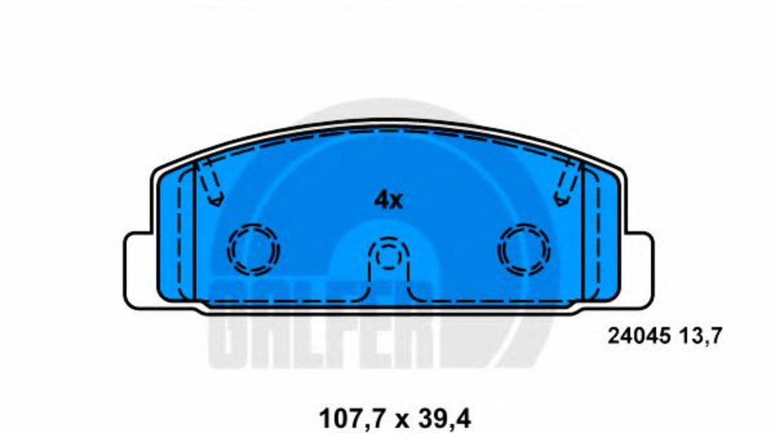 Set placute frana,frana disc MAZDA PREMACY (CP) (1999 - 2005) GALFER B1.G102-0721.2 piesa NOUA