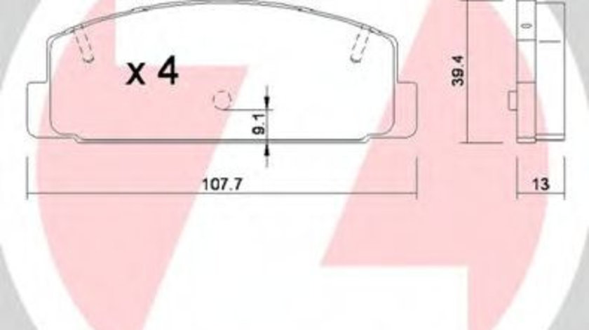 Set placute frana,frana disc MAZDA PREMACY (CP) (1999 - 2005) ZIMMERMANN 24045.130.1 piesa NOUA