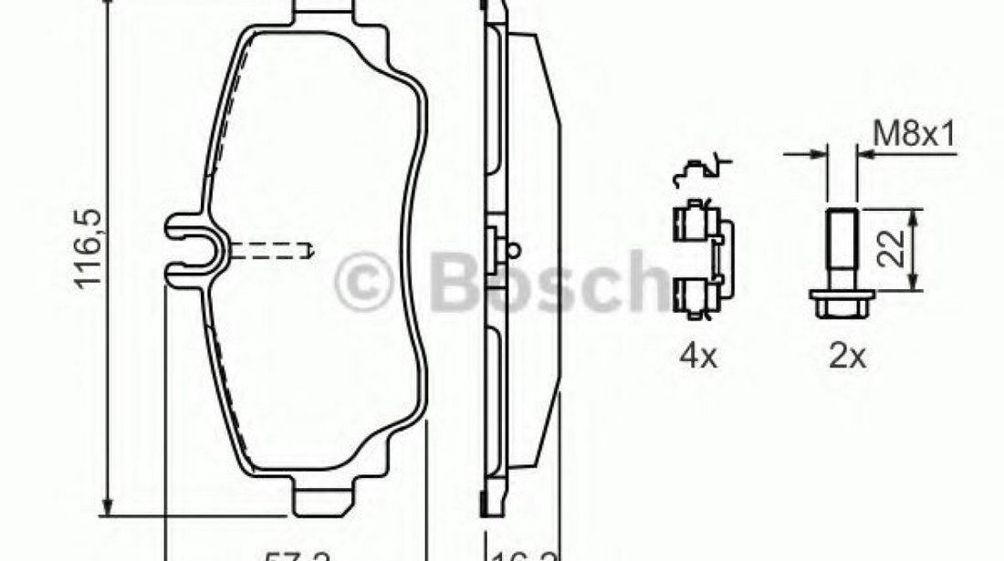 Set placute frana,frana disc MERCEDES A-CLASS (W168) (1997 - 2004) BOSCH 0 986 424 469 piesa NOUA