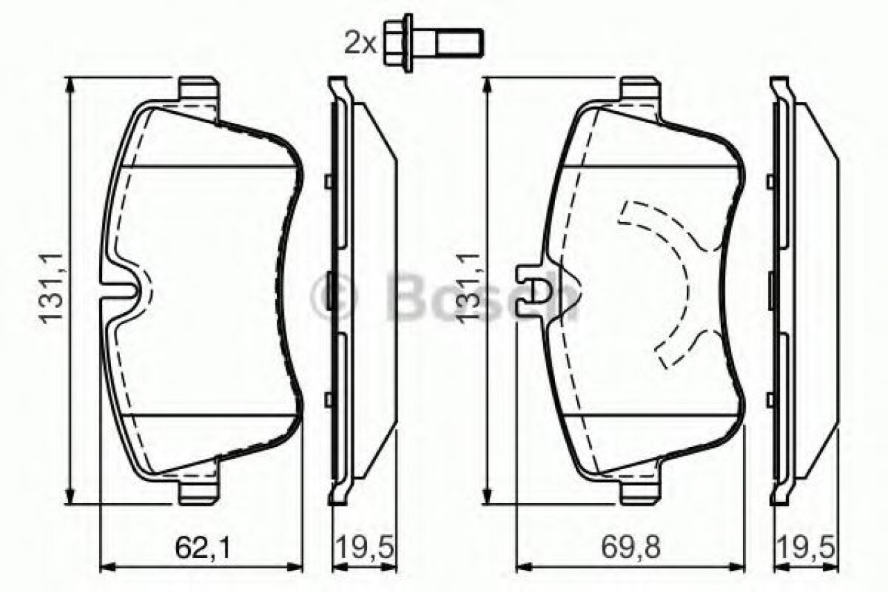 Set placute frana,frana disc MERCEDES C-CLASS T-Model (S203) (2001 - 2007) BOSCH 0 986 424 517 piesa NOUA