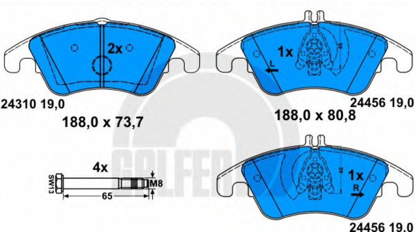 Set placute frana,frana disc MERCEDES C-CLASS T-Model (S204) (2007 - 2014) GALFER B1.G102-0935.2 piesa NOUA