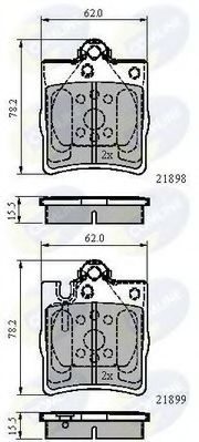 Set placute frana,frana disc MERCEDES C-CLASS (W203) (2000 - 2007) COMLINE CBP0915 piesa NOUA