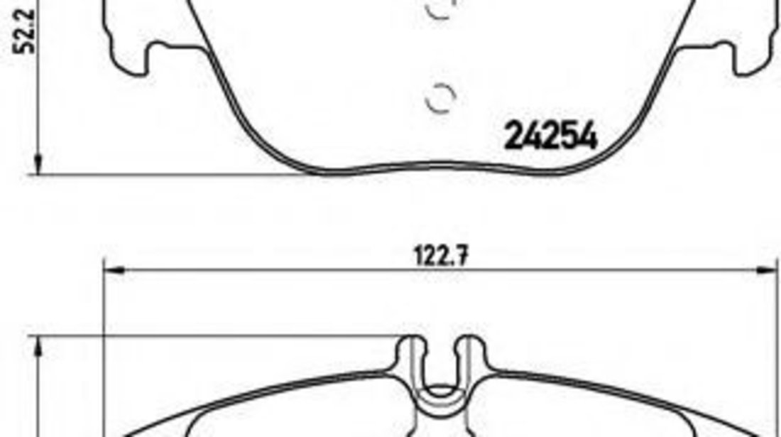 Set placute frana,frana disc MERCEDES C-CLASS (W204) (2007 - 2014) BREMBO P 50 104 piesa NOUA