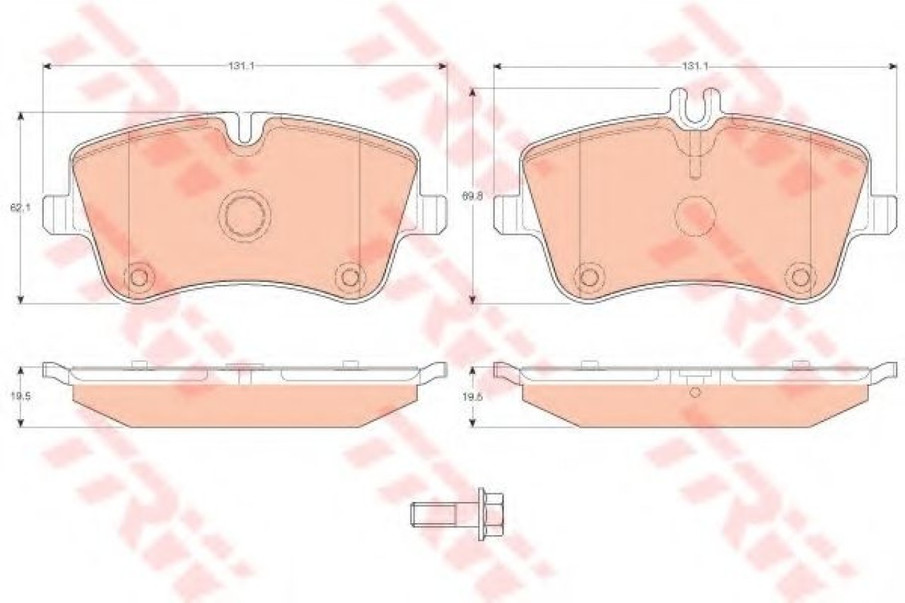 Set placute frana,frana disc MERCEDES C-CLASS (W203) (2000 - 2007) TRW GDB1413 piesa NOUA