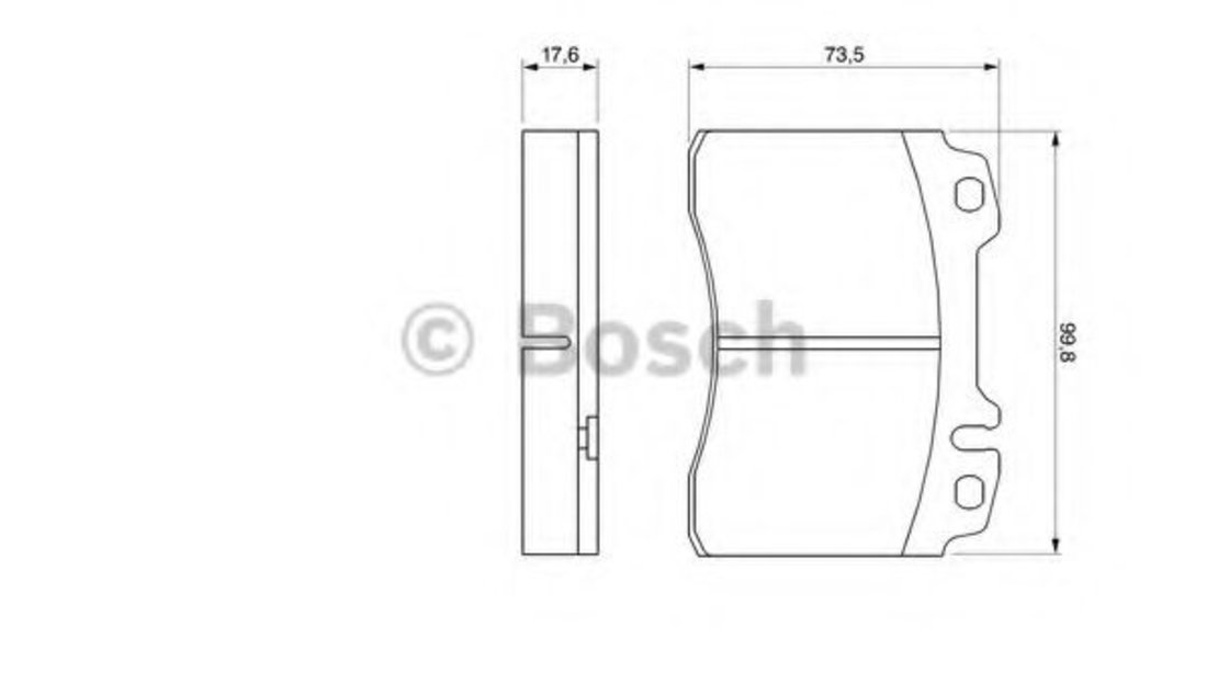 Set placute frana,frana disc MERCEDES C-CLASS (W202) (1993 - 2000) BOSCH 0 986 460 966 piesa NOUA