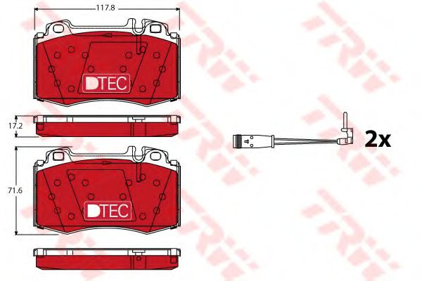 Set placute frana,frana disc MERCEDES C-CLASS (W203) (2000 - 2007) TRW GDB1543DTE piesa NOUA