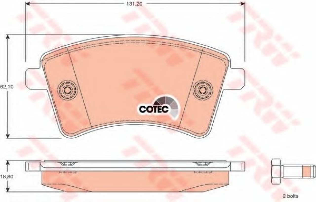 Set placute frana,frana disc MERCEDES CITAN Panel Van (415) (2012 - 2016) TRW GDB1785 piesa NOUA