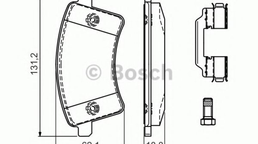 Set placute frana,frana disc MERCEDES CITAN Tila-Auto (415) (2012 - 2016) BOSCH 0 986 494 612 piesa NOUA