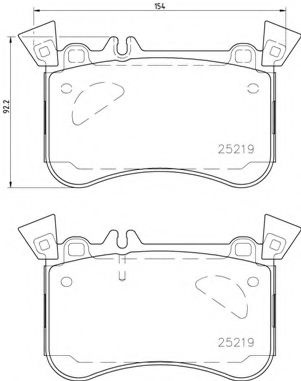 Set placute frana,frana disc MERCEDES CLA Cupe (C117) (2013 - 2016) BREMBO P 50 121 piesa NOUA