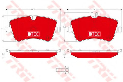 Set placute frana,frana disc MERCEDES CLC-CLASS (CL203) (2008 - 2011) TRW GDB1413DTE piesa NOUA