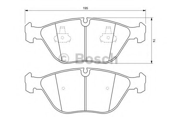 Set placute frana,frana disc MERCEDES CLK (C208) (1997 - 2002) BOSCH 0 986 424 649 piesa NOUA