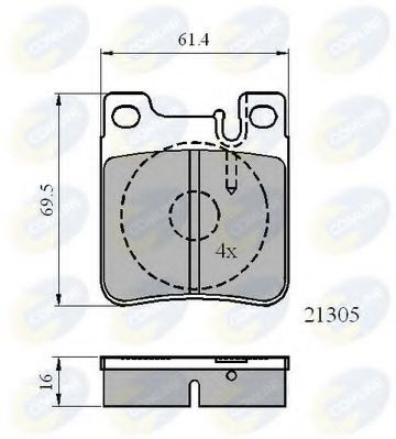 Set placute frana,frana disc MERCEDES CLK (C208) (1997 - 2002) COMLINE CBP0702 piesa NOUA