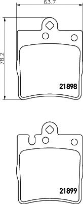 Set placute frana,frana disc MERCEDES CLK (C209) (2002 - 2009) TEXTAR 2189803 piesa NOUA