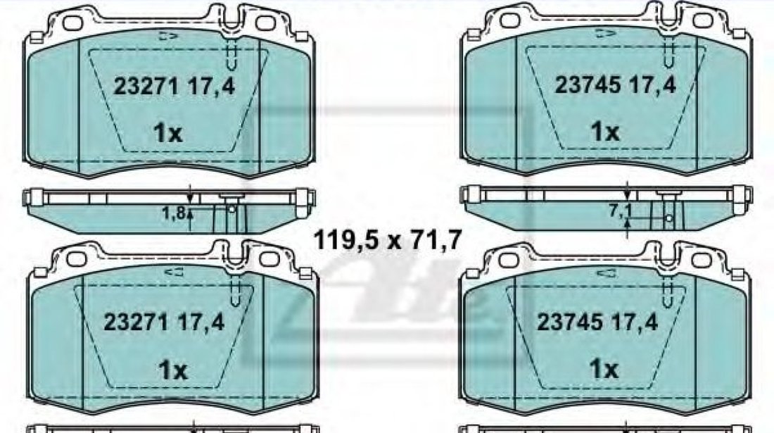 Set placute frana,frana disc MERCEDES CLK (C209) (2002 - 2009) ATE 13.0470-4990.2 piesa NOUA