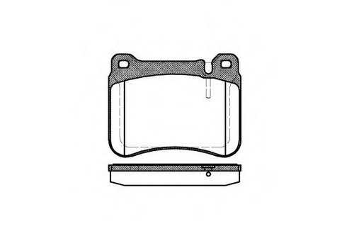 Set placute frana,frana disc MERCEDES CLK Cabriolet (A209) (2003 - 2010) REMSA 1193.00 piesa NOUA