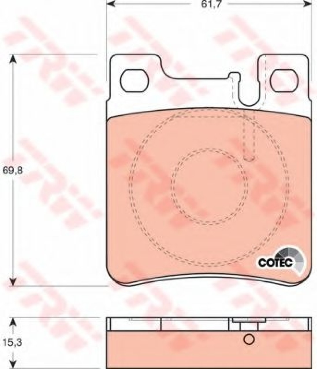 Set placute frana,frana disc MERCEDES CLK Cabriolet (A208) (1998 - 2002) TRW GDB1123 piesa NOUA