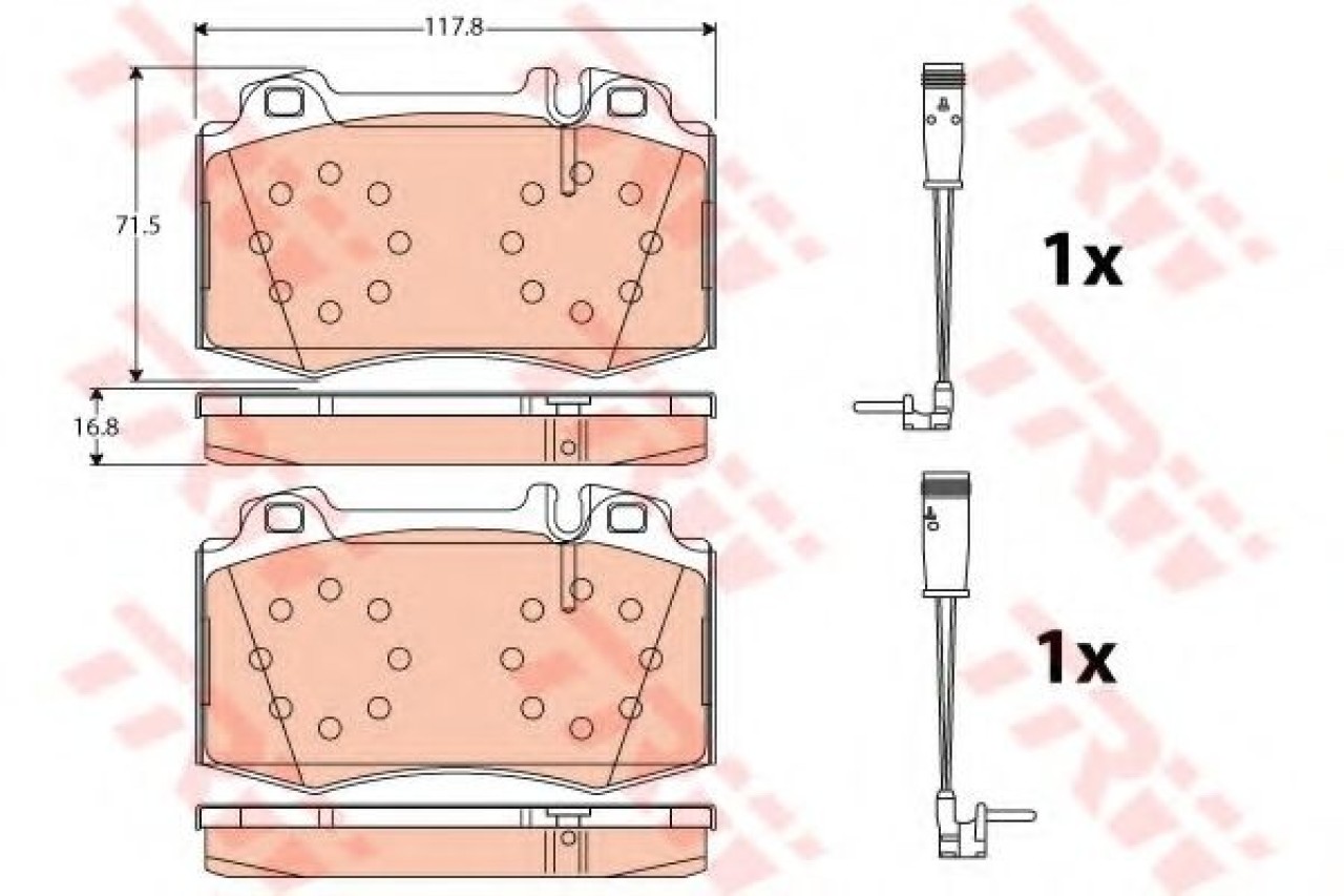 Set placute frana,frana disc MERCEDES CLK Cabriolet (A209) (2003 - 2010) TRW GDB1543 piesa NOUA