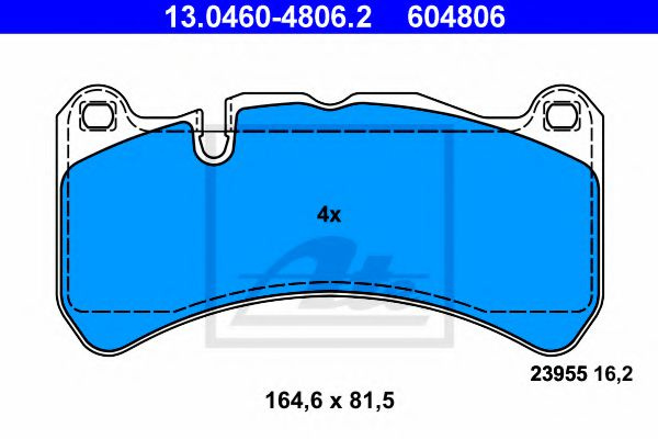 Set placute frana,frana disc MERCEDES CLK Cabriolet (A209) (2003 - 2010) ATE 13.0460-4806.2 piesa NOUA