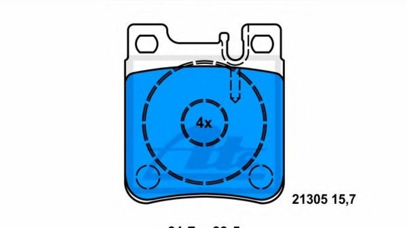 Set placute frana,frana disc MERCEDES CLK Cabriolet (A208) (1998 - 2002) ATE 13.0460-4047.2 piesa NOUA