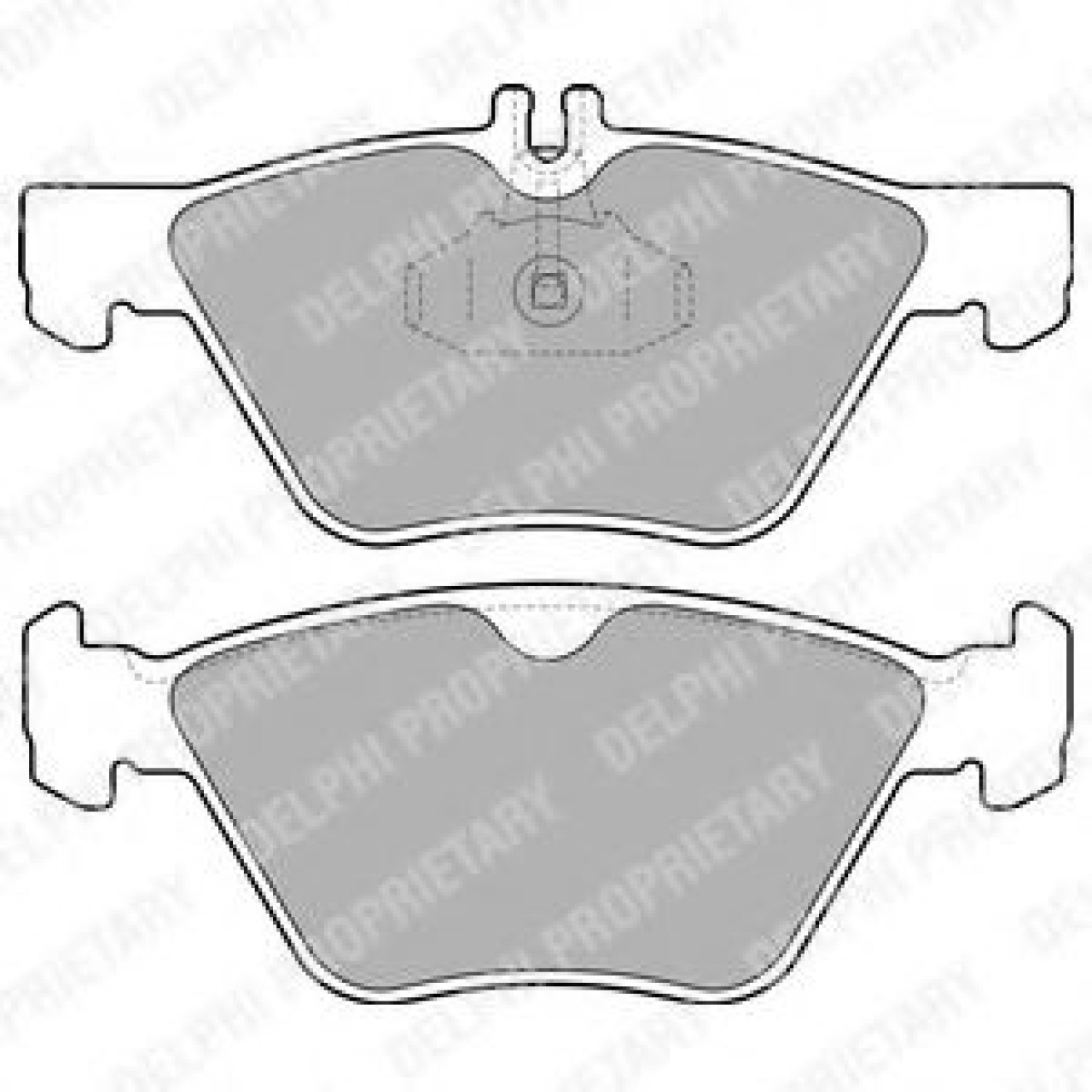 Set placute frana,frana disc MERCEDES CLK Cabriolet (A208) (1998 - 2002) DELPHI LP1589 piesa NOUA