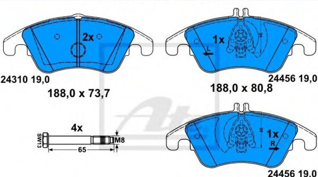 Set placute frana,frana disc MERCEDES CLS (C218) (2011 - 2016) ATE 13.0460-2734.2 piesa NOUA