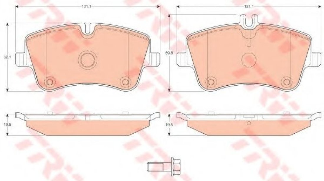 Set placute frana,frana disc MERCEDES CLS (C219) (2004 - 2011) TRW GDB1413 piesa NOUA