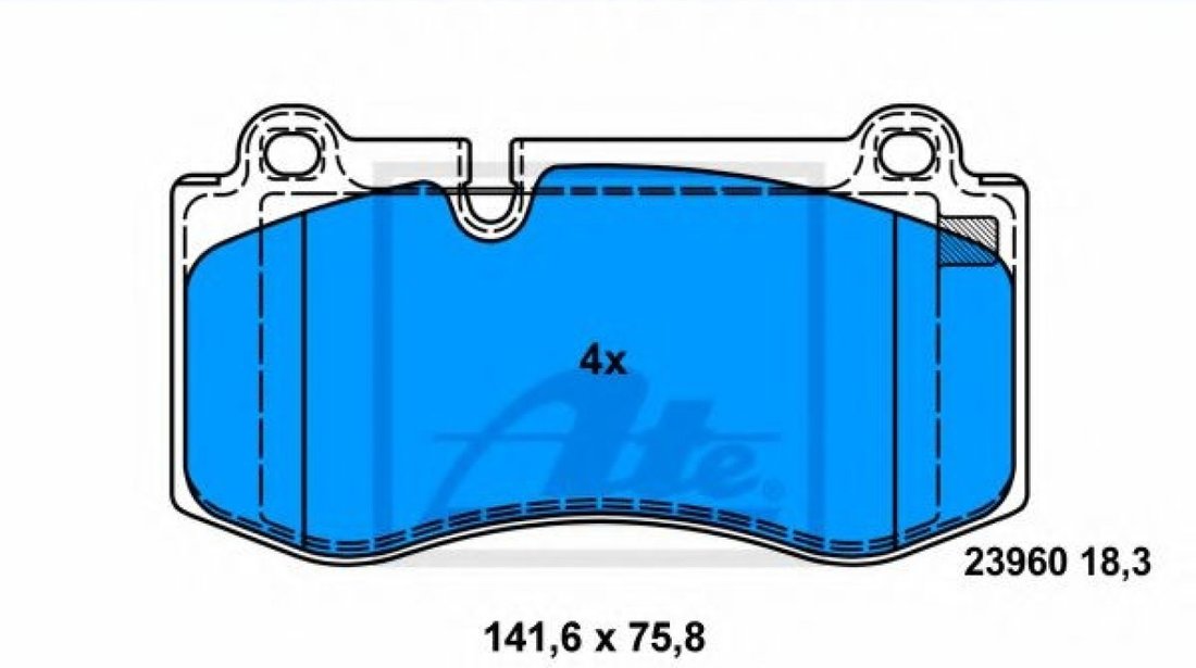 Set placute frana,frana disc MERCEDES CLS (C219) (2004 - 2011) ATE 13.0460-4817.2 piesa NOUA