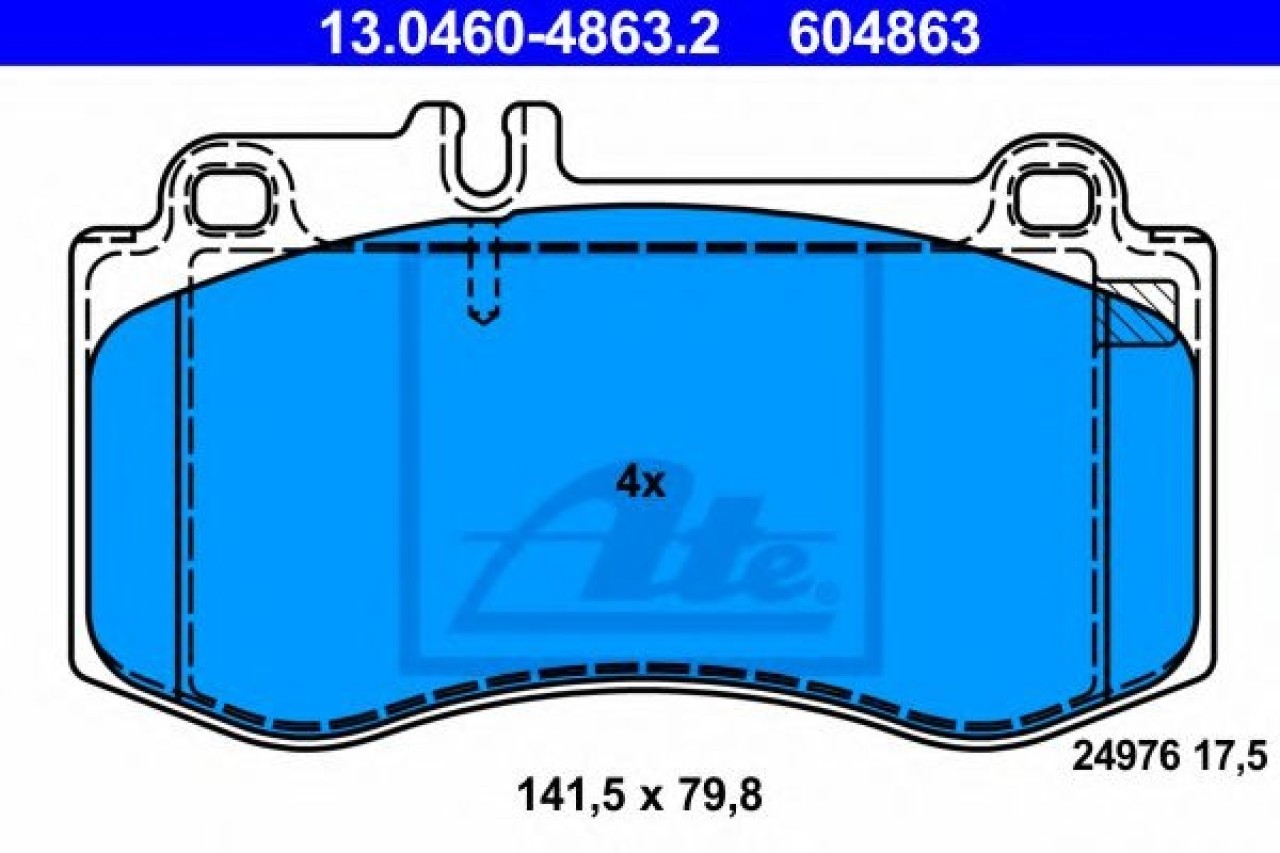 Set placute frana,frana disc MERCEDES CLS Shooting Brake (X218) (2012 - 2016) ATE 13.0460-4863.2 piesa NOUA