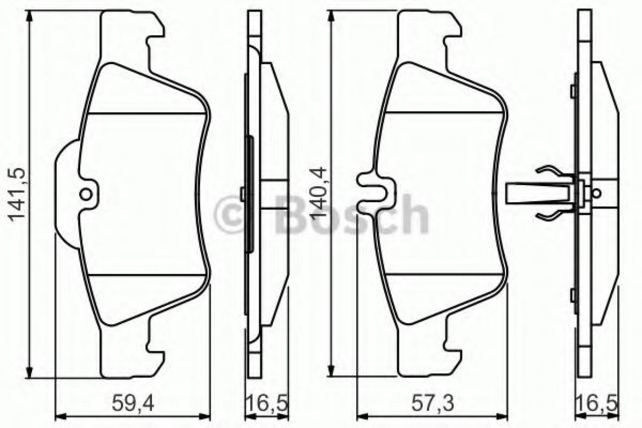 Set placute frana,frana disc MERCEDES CLS Shooting Brake (X218) (2012 - 2016) BOSCH 0 986 495 248 piesa NOUA