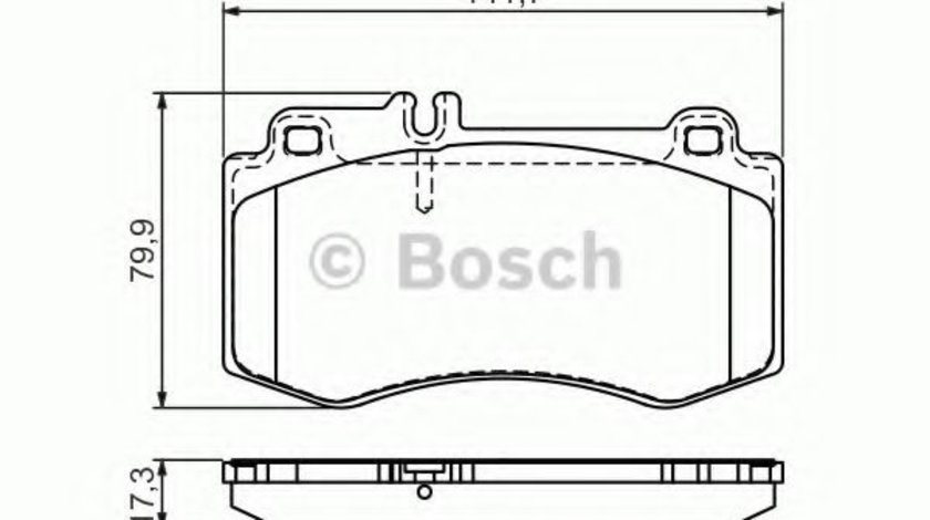 Set placute frana,frana disc MERCEDES E-CLASS T-Model (S212) (2009 - 2016) BOSCH 0 986 494 405 piesa NOUA