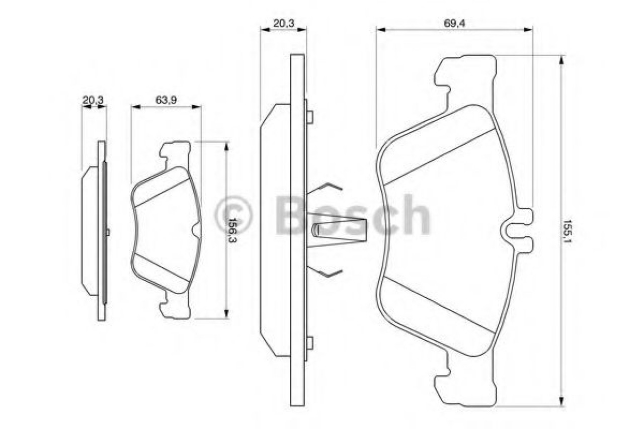 Set placute frana,frana disc MERCEDES E-CLASS T-Model (S211) (2003 - 2009) BOSCH 0 986 494 001 piesa NOUA