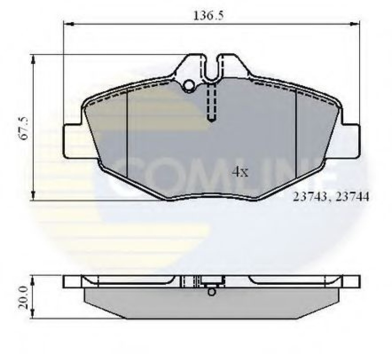 Set placute frana,frana disc MERCEDES E-CLASS T-Model (S211) (2003 - 2009) COMLINE CBP01209 piesa NOUA