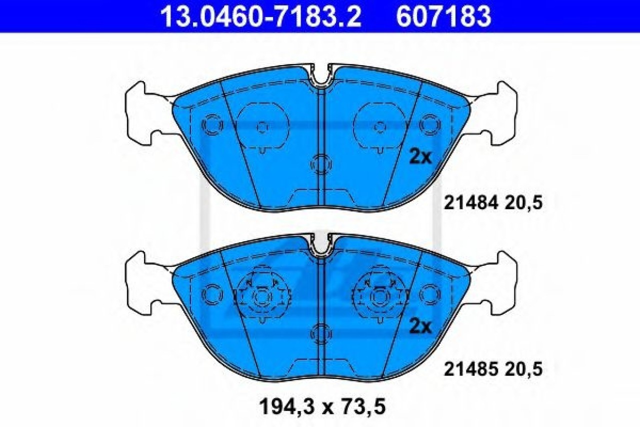 Set placute frana,frana disc MERCEDES E-CLASS T-Model (S211) (2003 - 2009) ATE 13.0460-7183.2 piesa NOUA