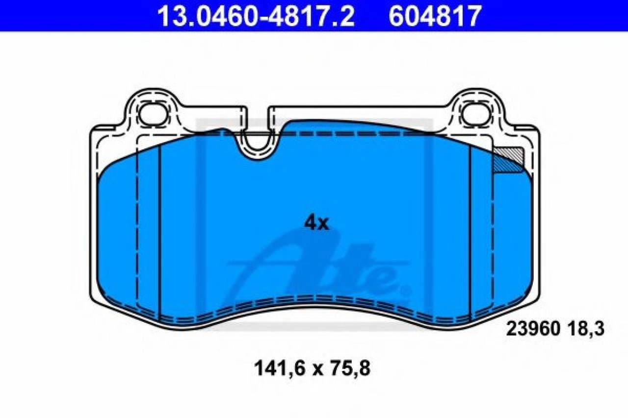 Set placute frana,frana disc MERCEDES E-CLASS T-Model (S211) (2003 - 2009) ATE 13.0460-4817.2 piesa NOUA