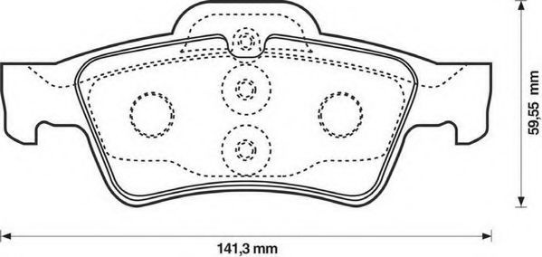 Set placute frana,frana disc MERCEDES E-CLASS T-Model (S212) (2009 - 2016) JURID 571989JC piesa NOUA