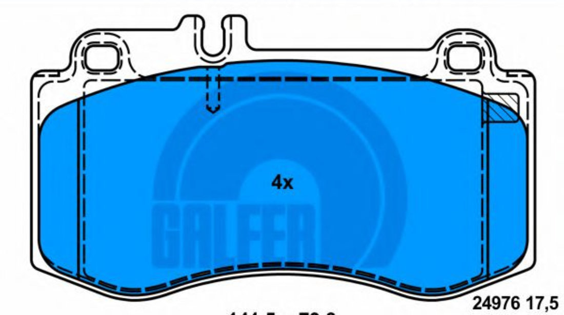 Set placute frana,frana disc MERCEDES E-CLASS T-Model (S212) (2009 - 2016) GALFER B1.G120-1234.2 piesa NOUA