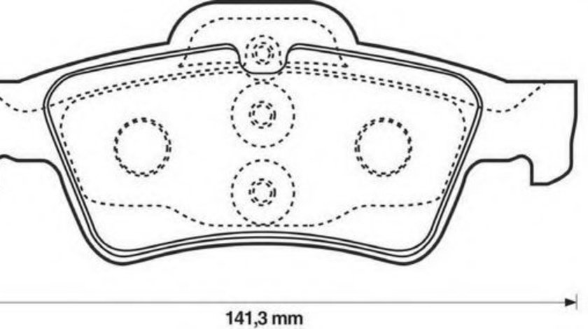 Set placute frana,frana disc MERCEDES E-CLASS (W211) (2002 - 2009) JURID 571989J piesa NOUA