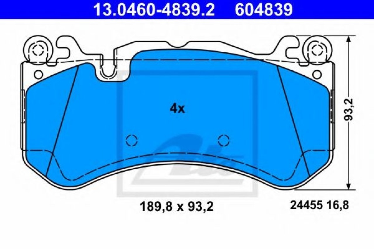 Set placute frana,frana disc MERCEDES E-CLASS (W211) (2002 - 2009) ATE 13.0460-4839.2 piesa NOUA