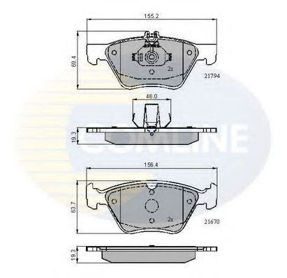 Set placute frana,frana disc MERCEDES E-CLASS Combi (S210) (1996 - 2003) COMLINE CBP0913 piesa NOUA